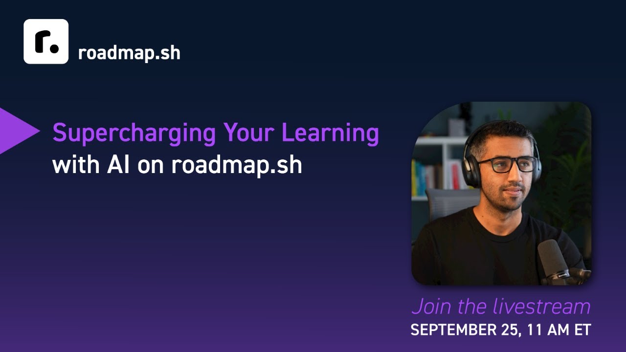 Используйте ИИ для ускорения обучения на roadmap.sh
