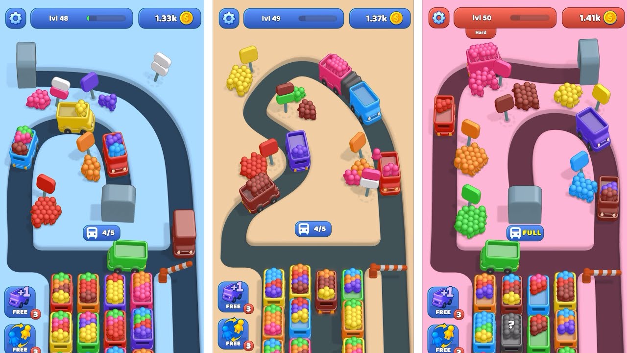 Color Bus Trip Levels 46-50 Gameplay 