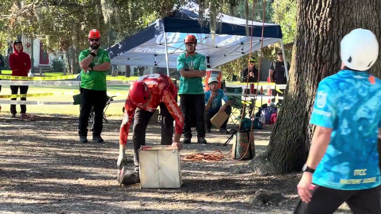 James Earhart -masters challenge 2024 international tree climbing competition.