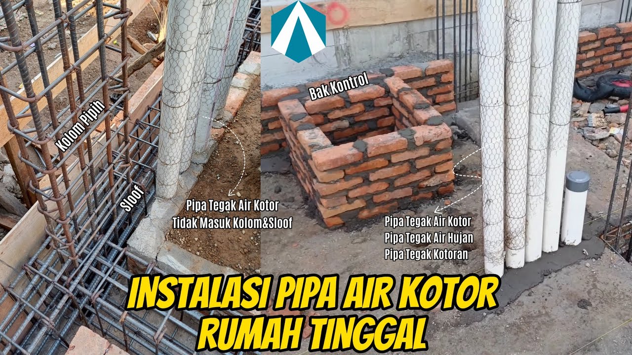 Instalasi pipa air kotor, pipa air hujan, pipa kotoran rumah tinggal. bagian 2