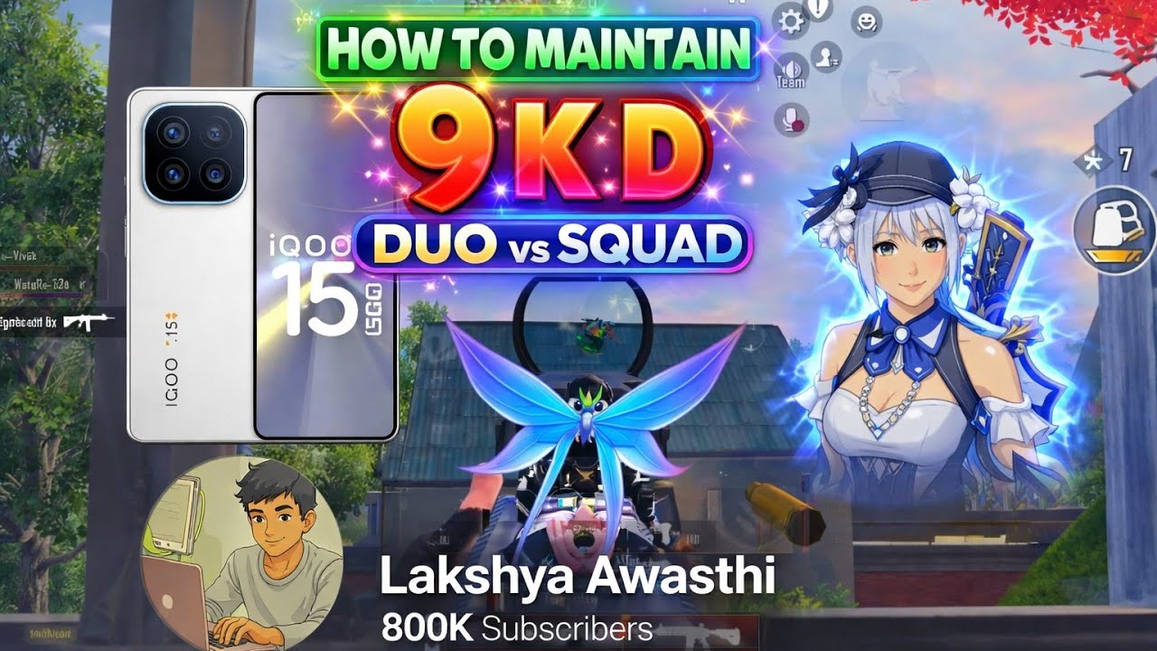 Rush Gameplay in iQOO 15 Maintaining 9 Kd in BGMI Battle Ground Mobile India 