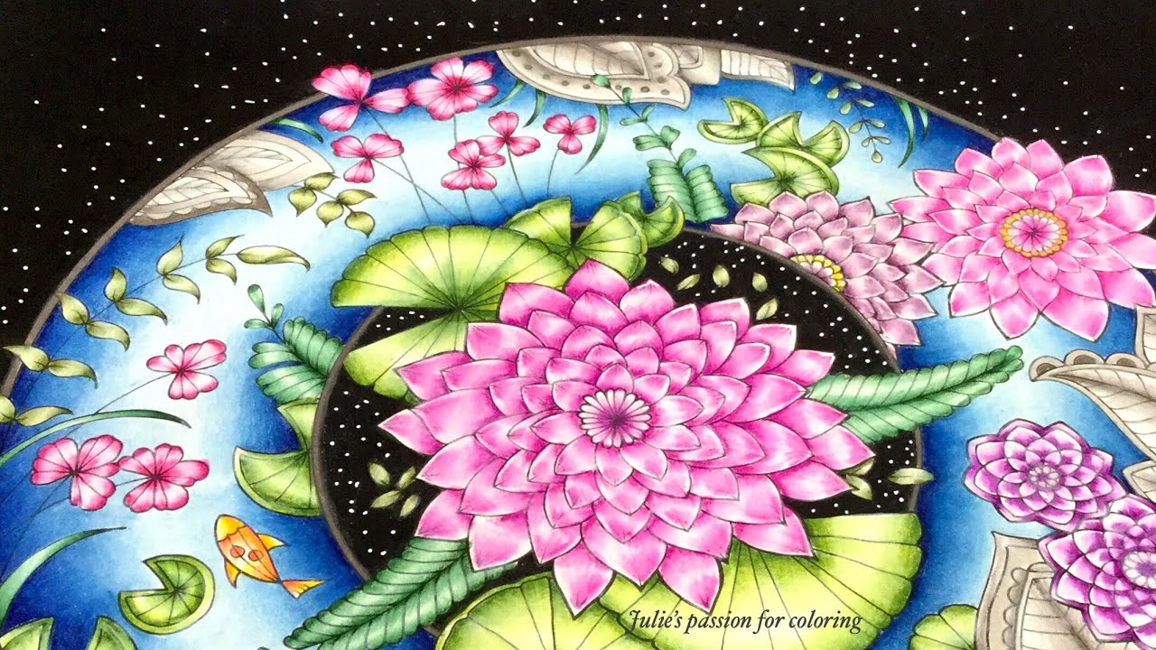 WORLD OF FLOWERS by Johanna Basford - prismacolor pencils - color along