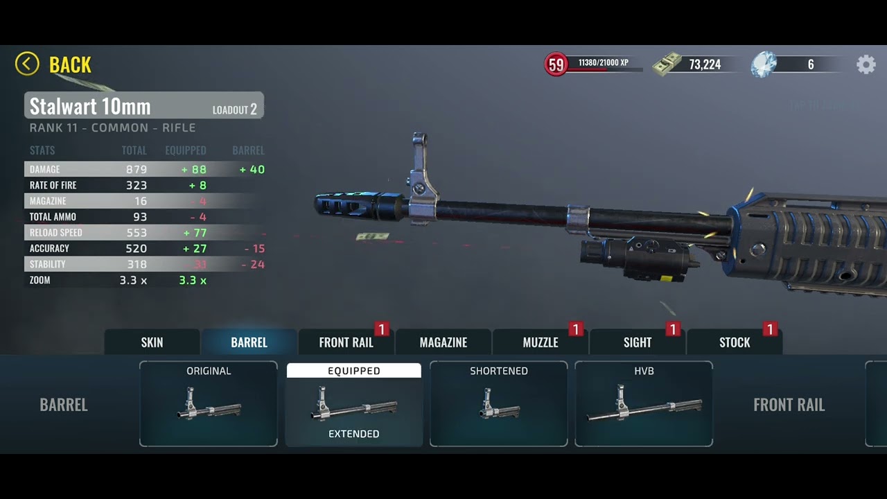 Stalwart 10MM lvl 11 upgrade - Armed Heist 