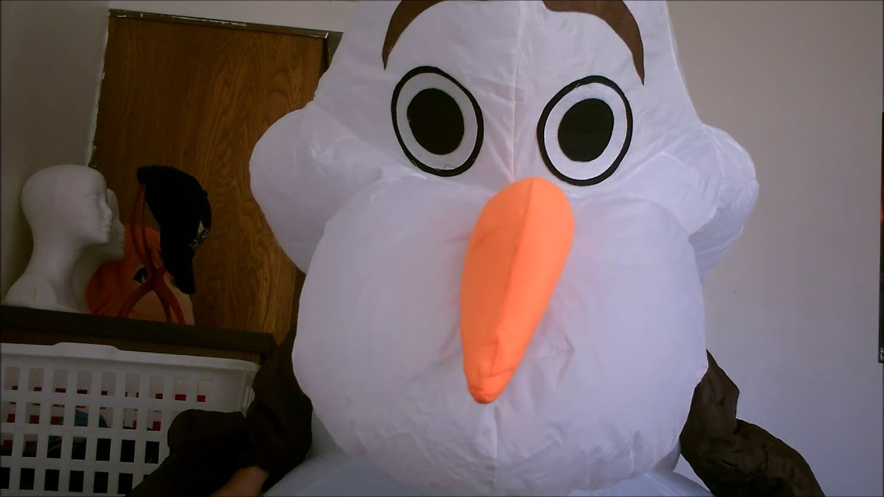 Inflatable Olaf Costume Suit Up and Inflate