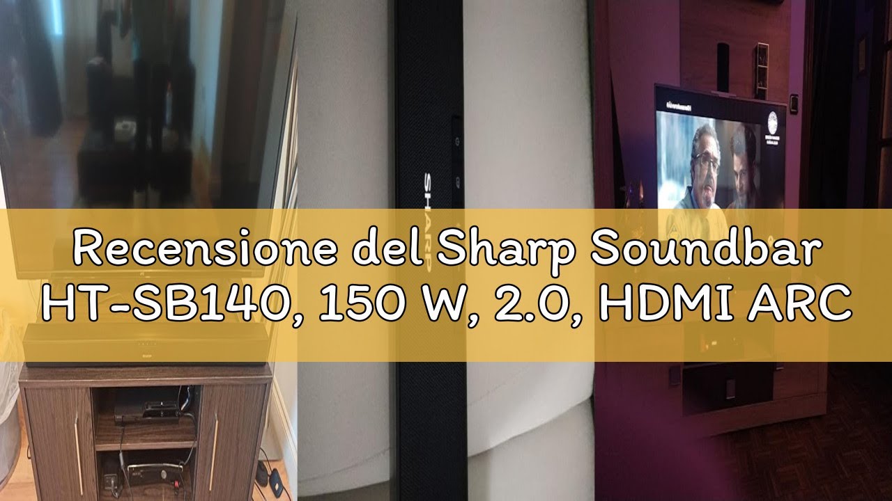 Recensione del Sharp Soundbar HT-SB140, 150 W, 2.0, HDMI ARC-CEC, Audio Ottico, Telecomando, Ingress