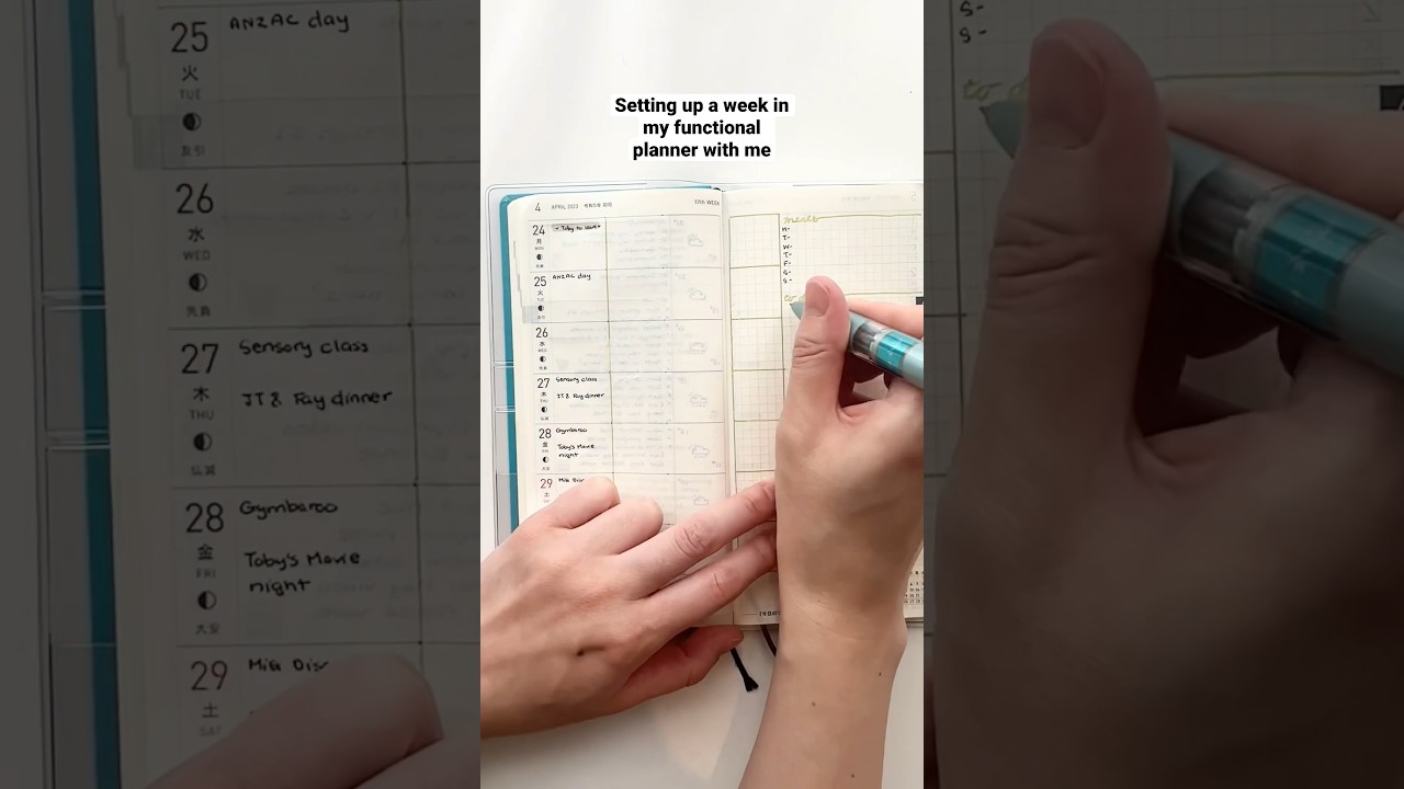 Set up a week in my functional planner aka Hobonichi Weeks Mega planner