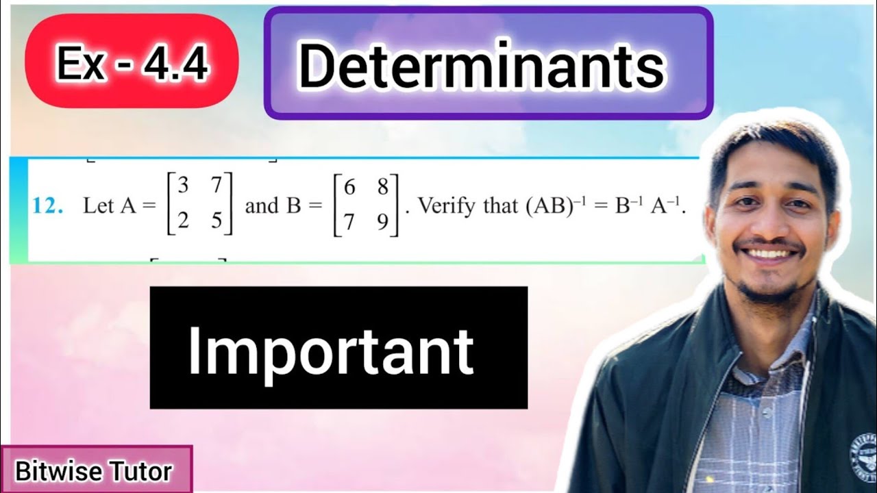 Let A matrix [ 3 7 2 5 ] and B matrix [ 6 8 7 9 ] verify that AB inverse = B inverse into A inverse