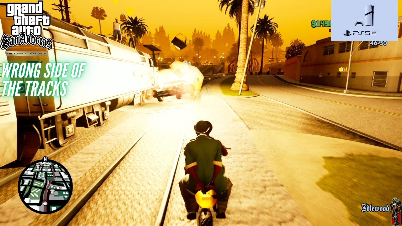 GTA San Andreas Definitive Edition | Неправильная сторона железной дороги