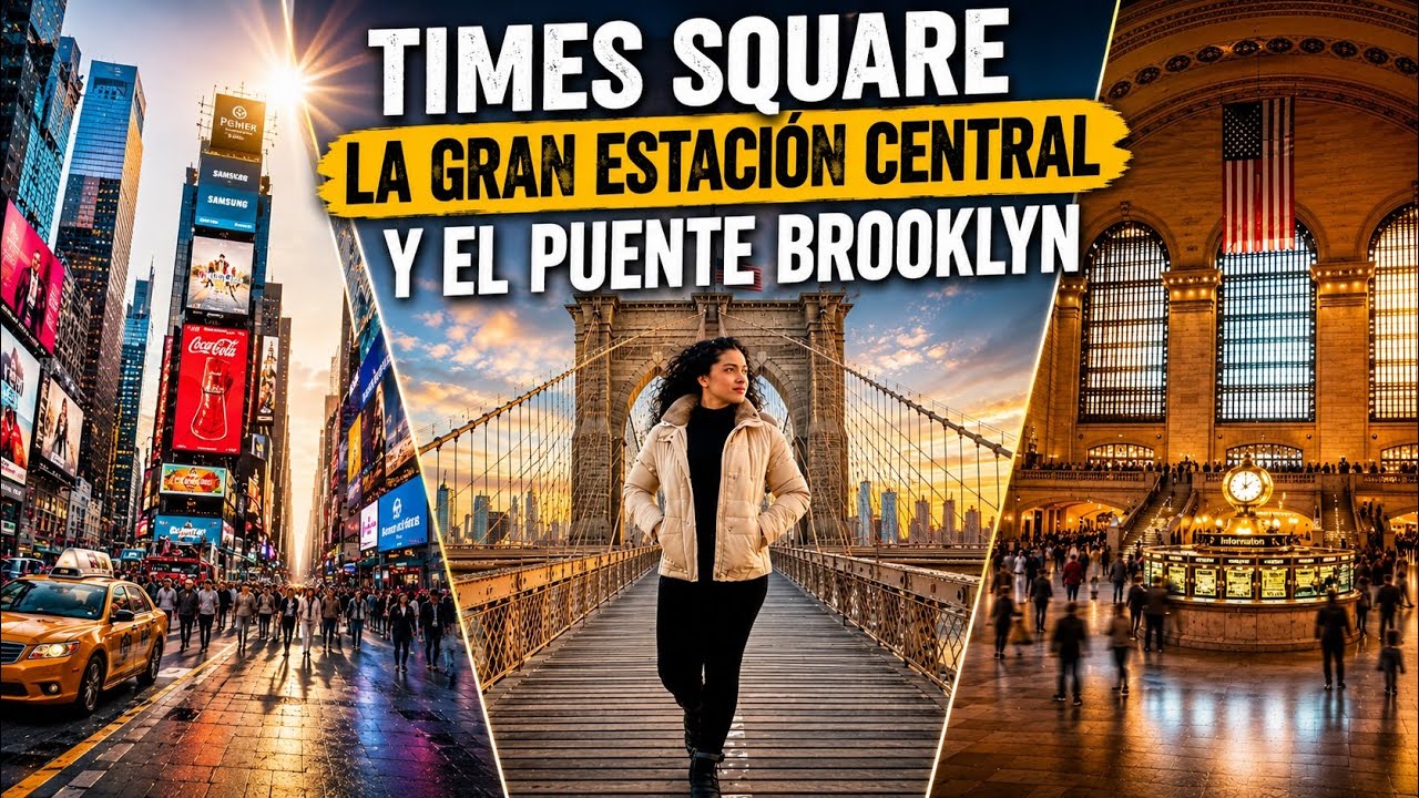 ✅🇺🇸3 LUGARES ICONICOS de NUEVA YORK en UN SOLO DIA: Brooklyn Bridge, Times Square y Gran Central T.