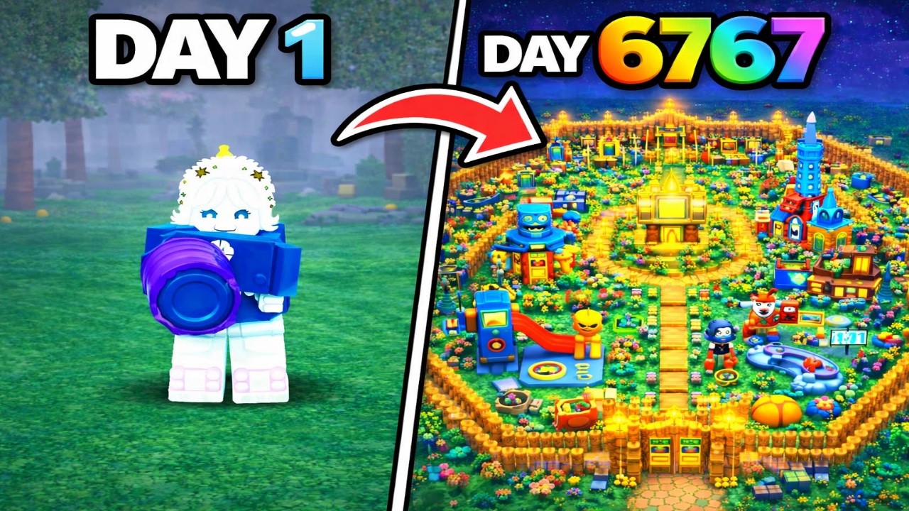 6767 Days to Build the Best Base in 99 Nights in the Forest | Roblox