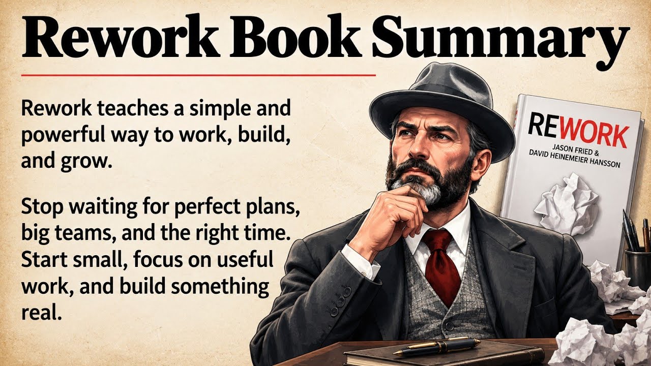Rework Book Summary | Work Smarter,  And Build Something Real | Learn English With Book Summary 📖