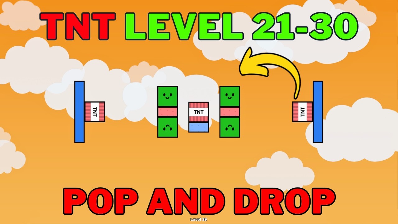 Roblox Pop and Drop TNT Full Walkthrough (Level 21-30) | Pop and Drop TNT Guide