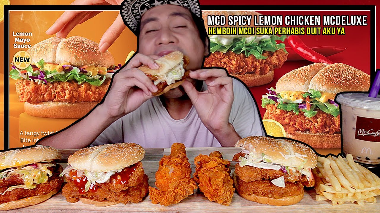 McD SPICY LEMON CHICKEN McDELUXE BAHARU ! DAP UHH STING AKU YAHUU... ! | ASMR MUKBANG