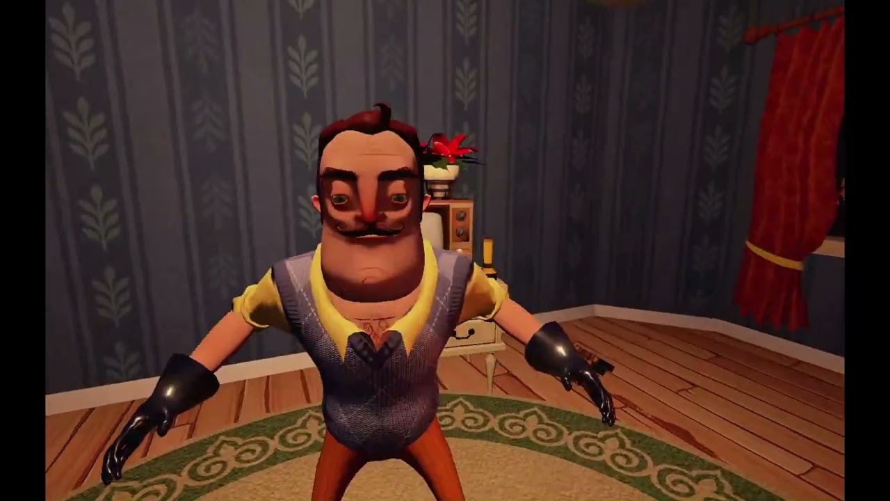 Hello Neighbor Pre Alpha glitches and secrets(sorry about the buzzing noise)