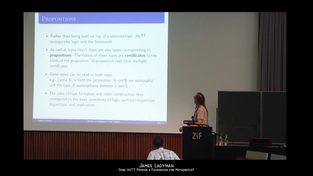 Does HoTT Provide a Foundation for Mathematics? by James Ladyman (University of Bristol, UK)