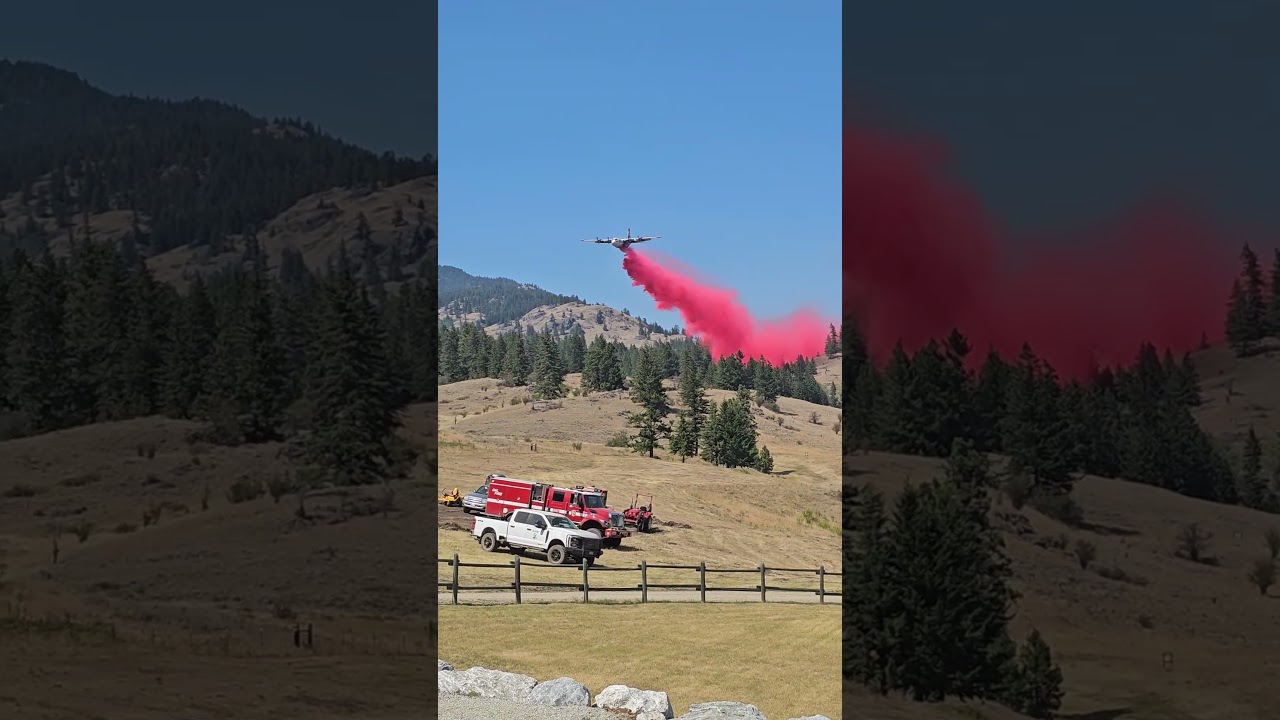 Sinlahekin Fire Getting Real on Chopaka 🔥 #sinlahekinfire #wildfire #offgridlife #shorts