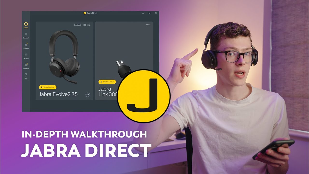 Подробный обзор приложения Jabra Direct для ПК [Настройка Jabra EVOLVE2 75]