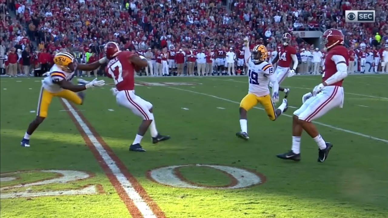 Jaylen Waddle&rsquo;s INSANE 77 Yard Punt Return TD 2019 Alabama vs LSU (4K60fps)