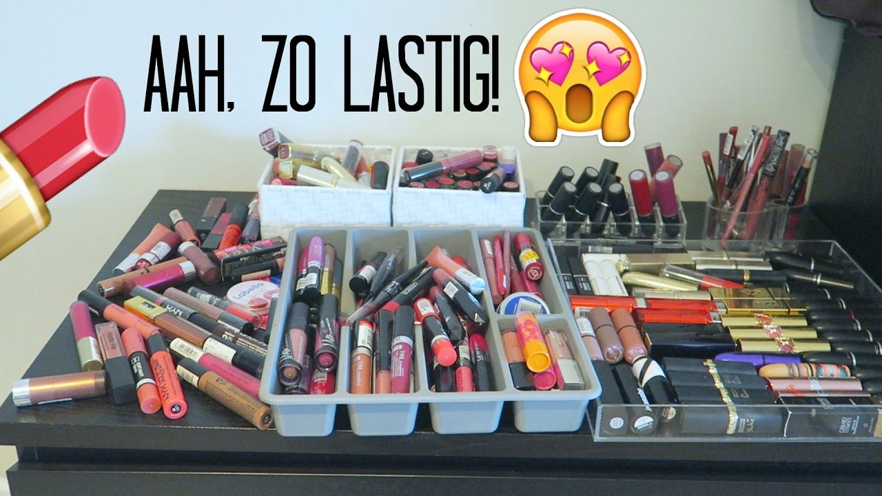 Lipproducten Makeup Stash Uitzoeken & Opruimen | Sarah Rebecca