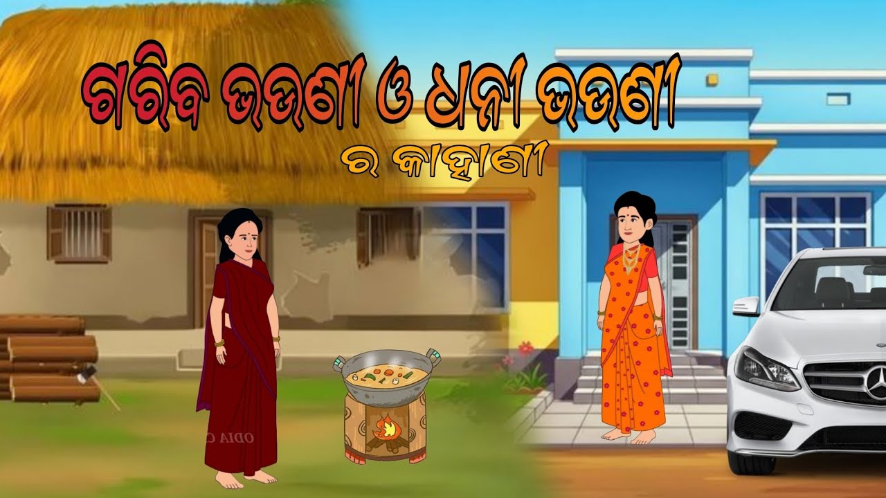 ଗରିବ ଭଉଣୀ ଓ ଧନୀ ଭଉଣୀ ର କାହାଣୀ। Odia gapa l moral stories l gapa in odia l gapa l cartoon stories 