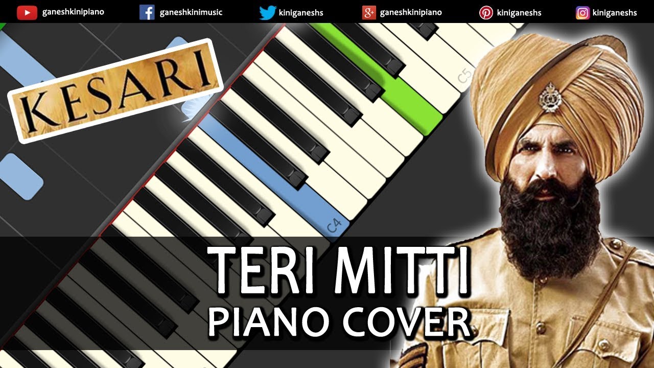 Teri Mitti  Song Kesari Piano Cover Chords Instrumental By Ganesh Kini