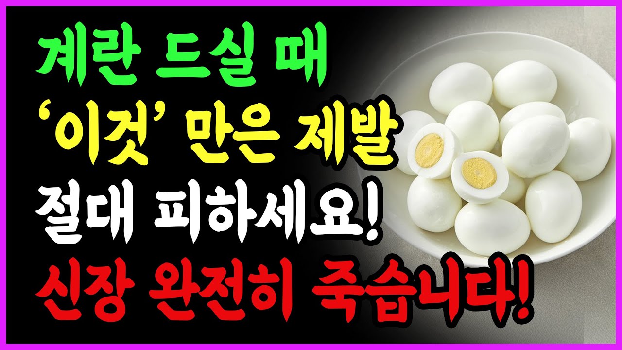 삶은계란 이거랑 먹으면 진짜 독됩니다! 절대 먹으면 안 되는 최악의 궁합 TOP 3 | 혈관막히고 신장망가지는 최악의 조합 | 신장건강 | 시니어건강