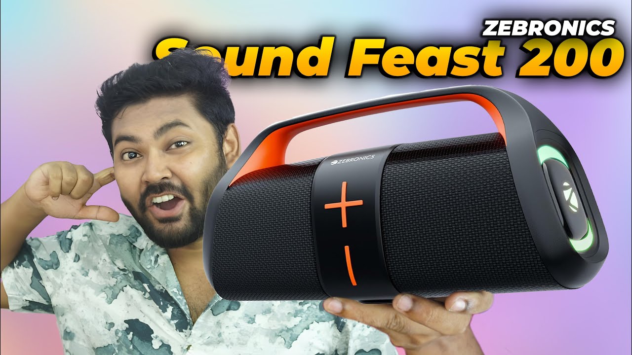 ZEBRONICS Sound Feast 200 – 30W Boombox with  Dual Bass Radiators, RGB Lights & TWS Party Mode