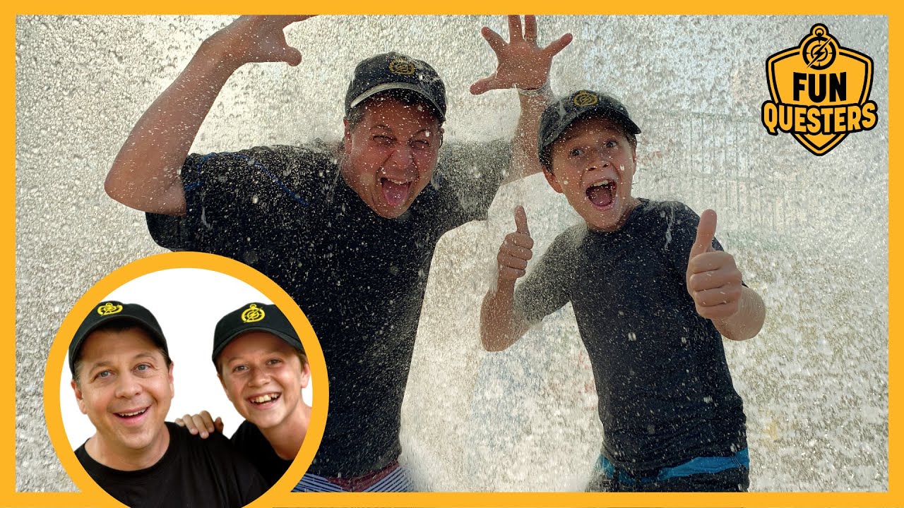 LB Rides Giant WATERPARK Slide! Epic Adventure with Aaron & LB
