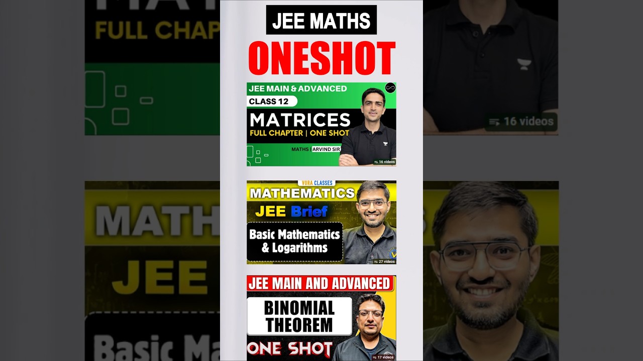 🤯JEE MATHS Best ONESHOT 🔥 | JEE 2026 #iit #shorts #motivation