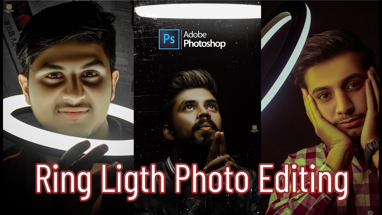 Ring Light Photo Editing Tutorial very easy way 2 meatheads in photoshop SAAD BBC STUDIO
