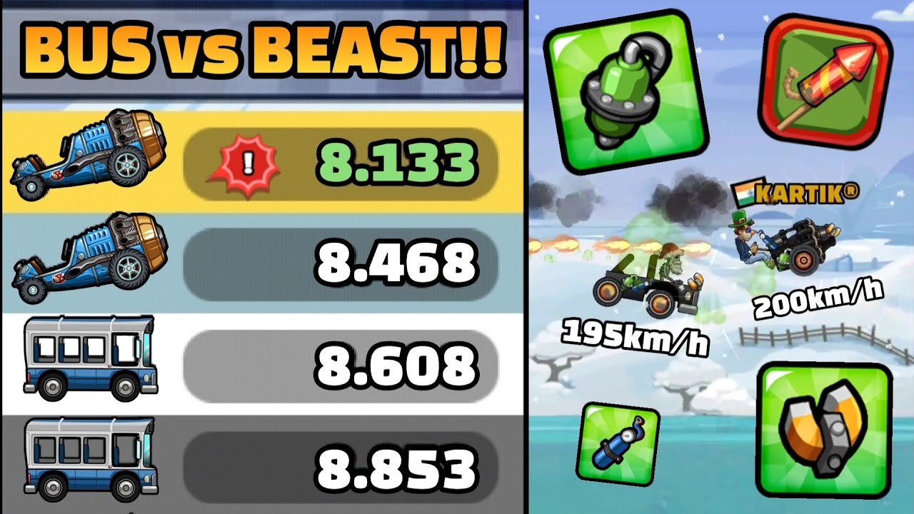 HIGH SPEED OVERTAKES WITH BEAST!! 🤯🚀 IN COMMUNITY SHOWCASE - Hill Climb Racing 2