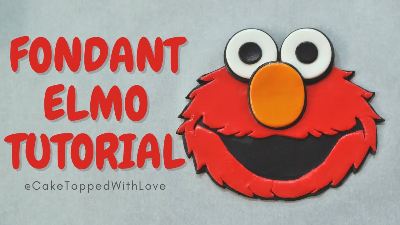 How to make ELMO out of FONDANT | Fondant Elmo Tutorial | Elmo Cake Topper Tutorial | Fondant Elmo