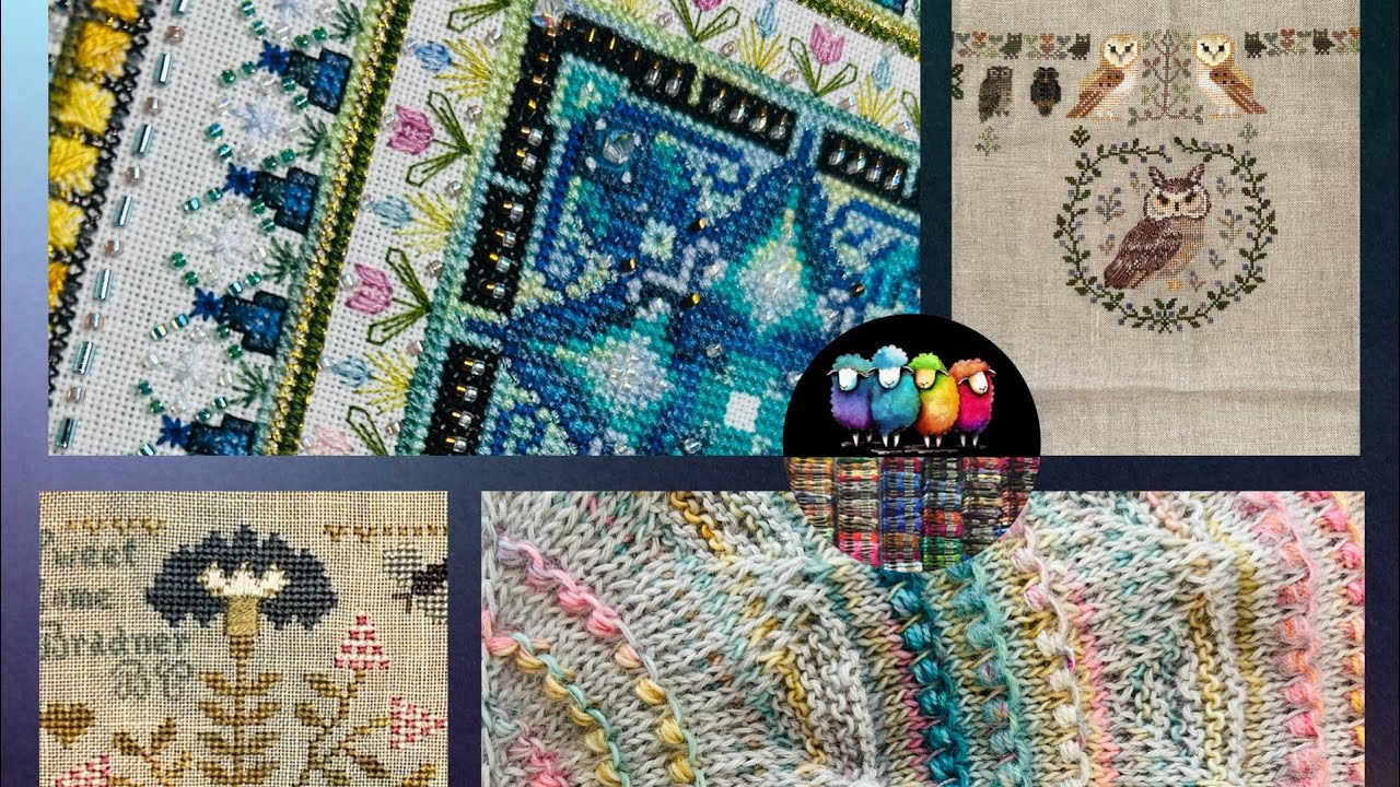 Flosstube #7 (2025) ~ Maynia! Cross stitch galore &  Go Go Dynamo shawl update