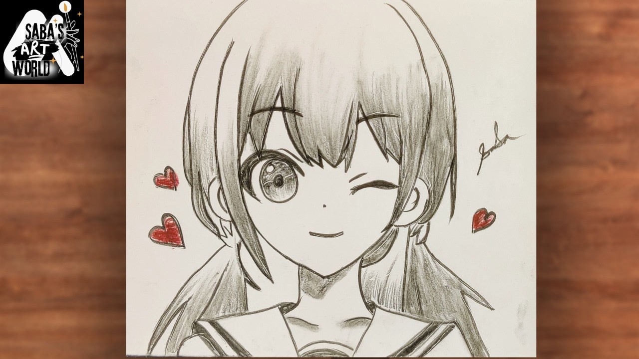 DIY Kawaii Anime Girl Drawing | Pencil Art Tutorial for Beginners