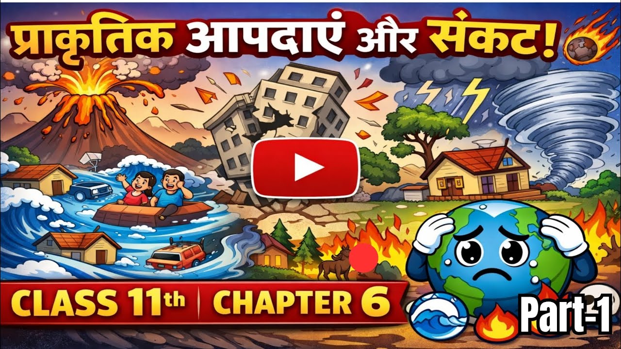 प्राकृतिक आपदाएँ और संकट | Class 11 Geography Chapter 6 Part 1 | Animation Video