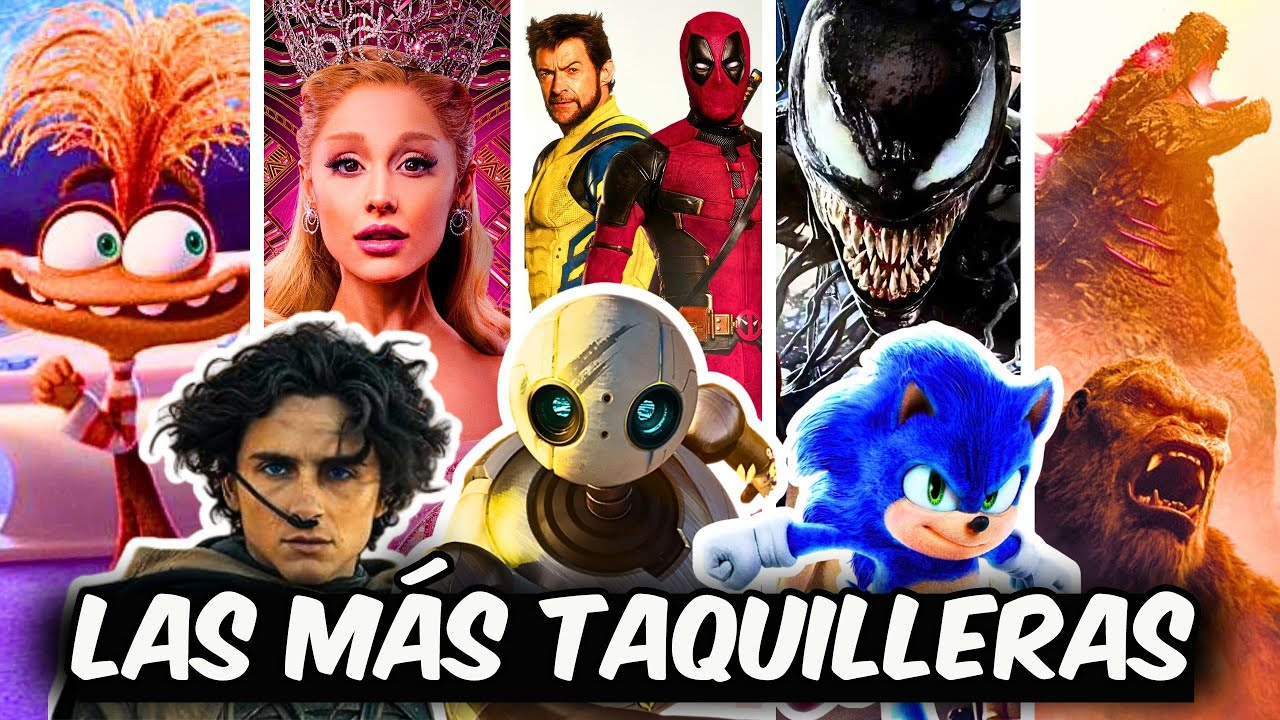 LAS 20 PELÍCULAS MAS TAQUILLERAS DEL 2024 + RESUMEN ANUAL. Intensamente 2, Dune 2, Deadpool 3, Sonic