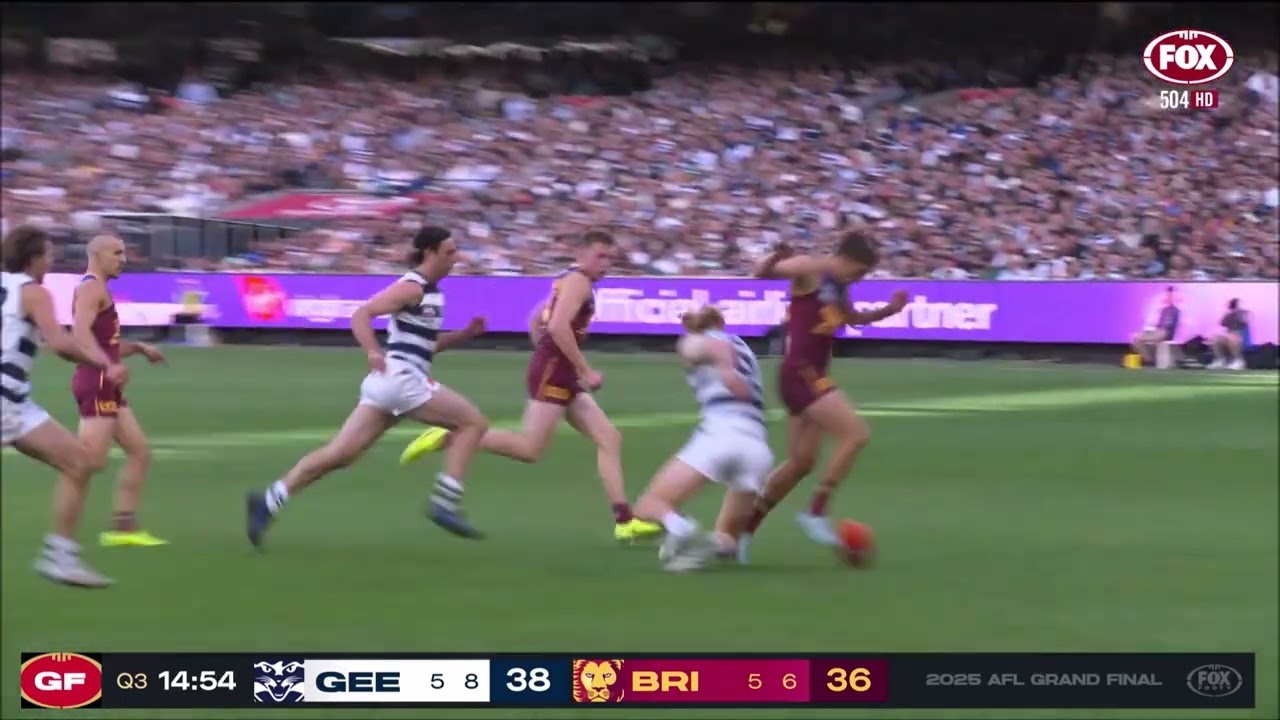 Zac Bailey - 3rd Quarter Goal - AFL Grand Final 2025 - Fox Footy - Brisbane vs Geelong