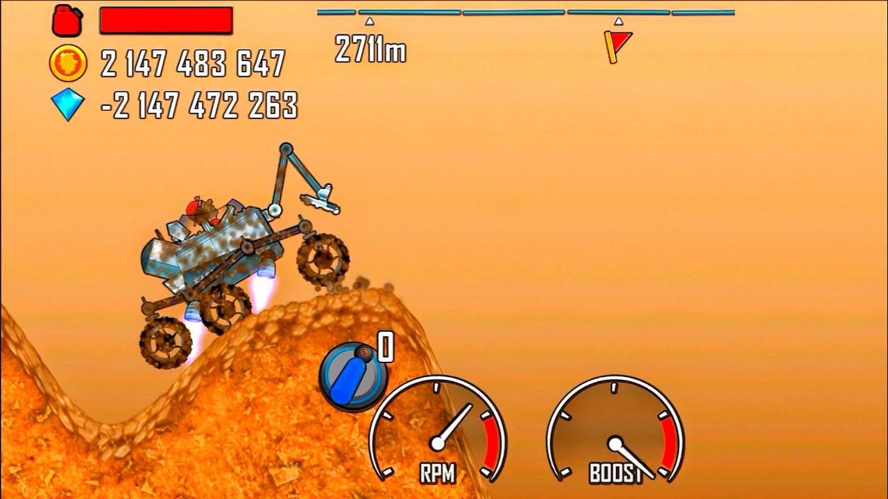 Hill Climb Racing - moonlander on mudpool | android iOS gameplay #697 Mrmai Gaming