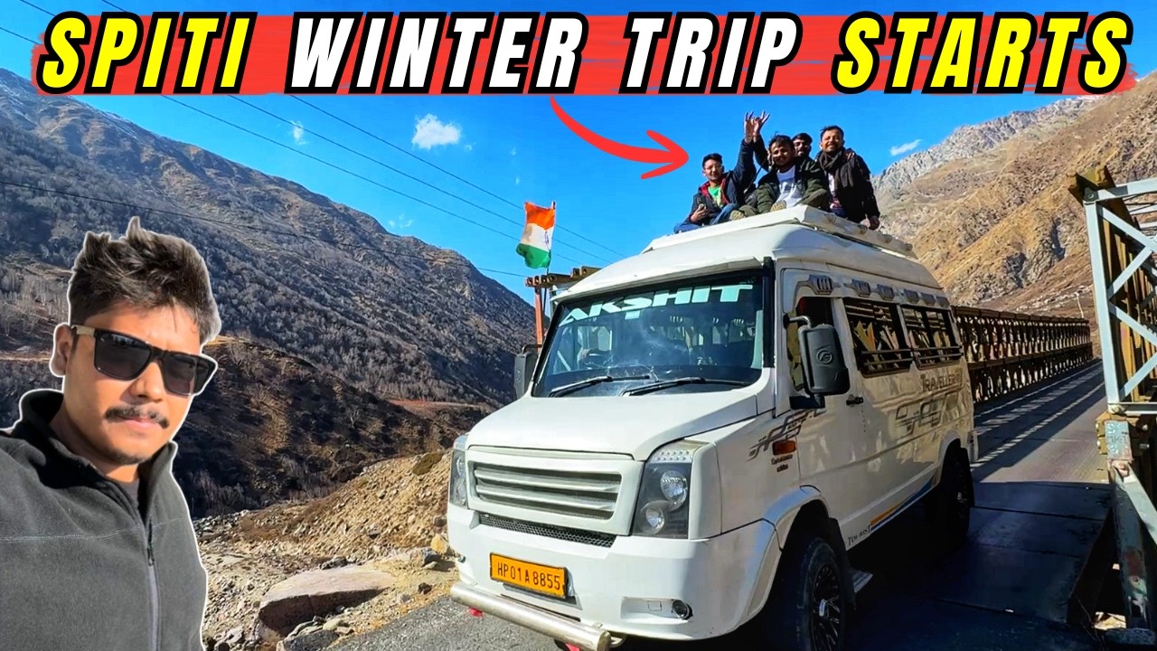 Spiti Winter Road Trip Begins! Force Traveller via Narkanda → Sangla