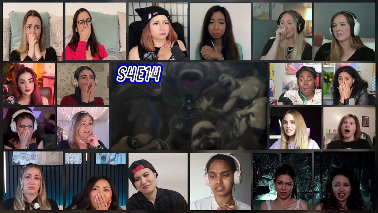 Attack on Titan Season 4 Episode 14 Girls Reaction Mashup |  進撃の巨人