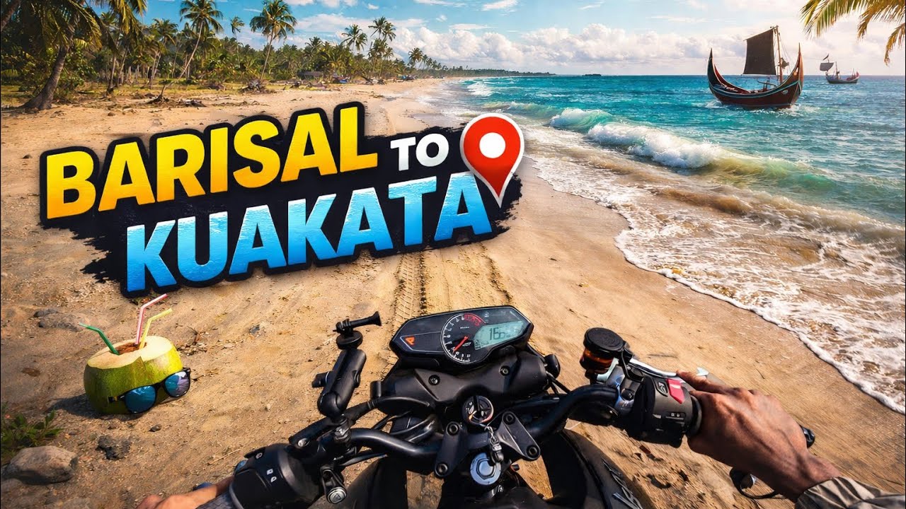 DHAKA - BARISAL - KUAKATA | Highway ride | Long tour | POV ride | RAW sound | By Pulsar N160 