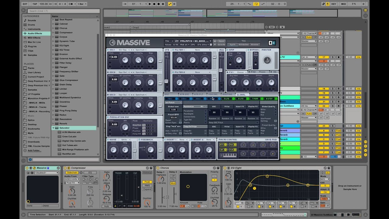 Ableton Remake: Matt Simons Catch Release (Deepend Remix, Lose Control) - Tutorial w Massive
