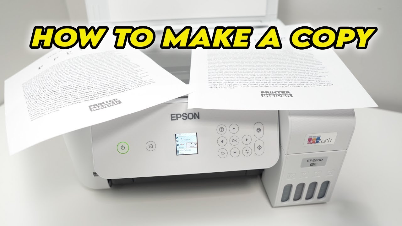 Как копировать с помощью принтеров Epson EcoTank ET-2800 и ET-2760