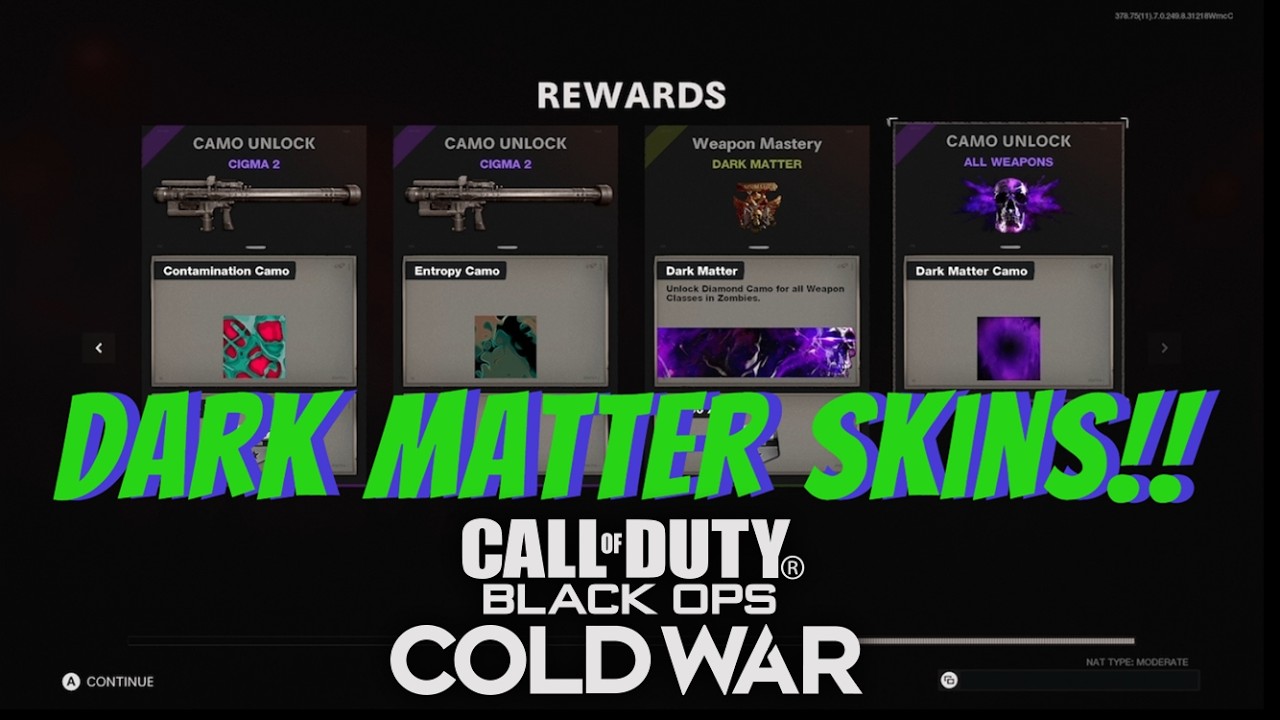 CoD Black Ops Cold War how to unlock Dark MATTER Zombies CAMOS!!!