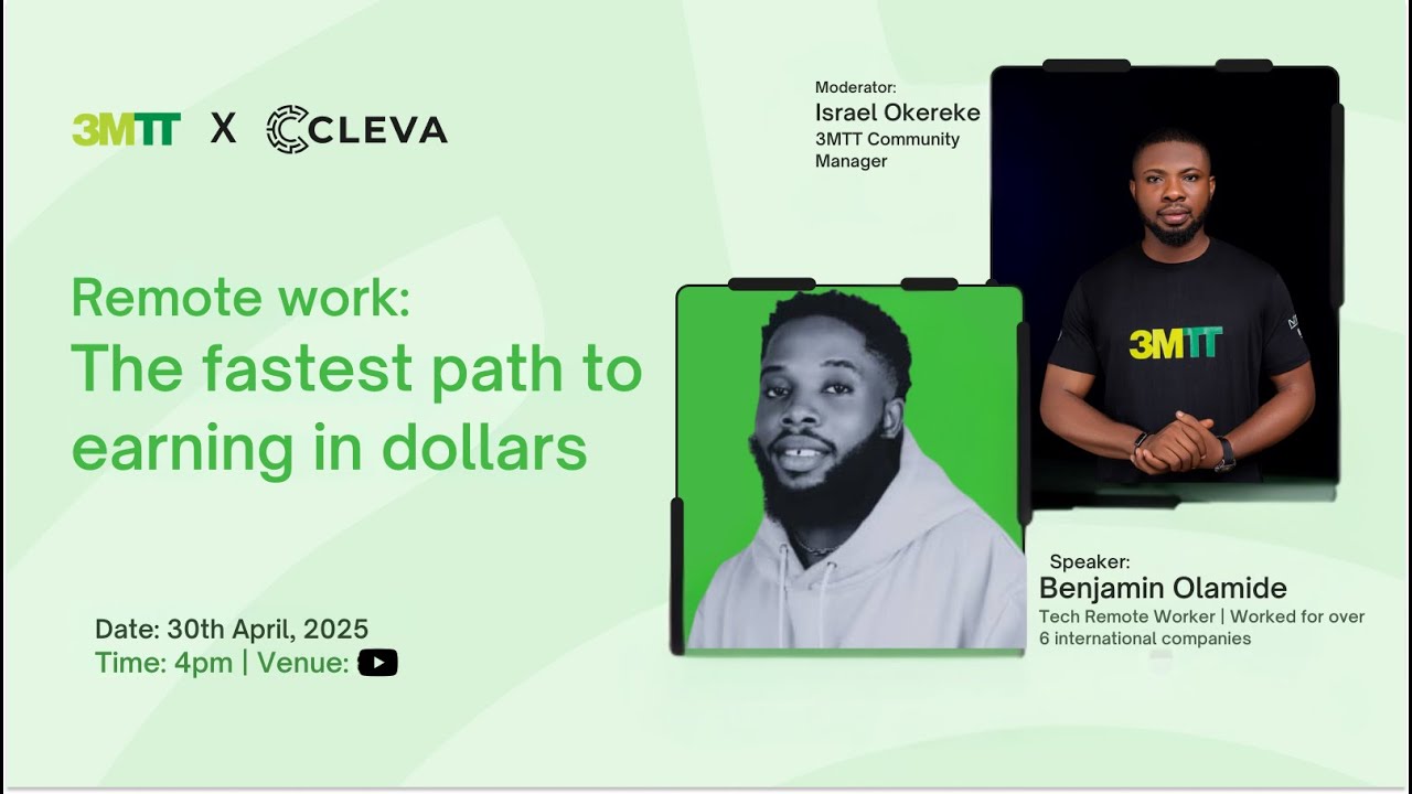 Remote Work: The fastest path to earning in Dollars | 3MTT x Cleva