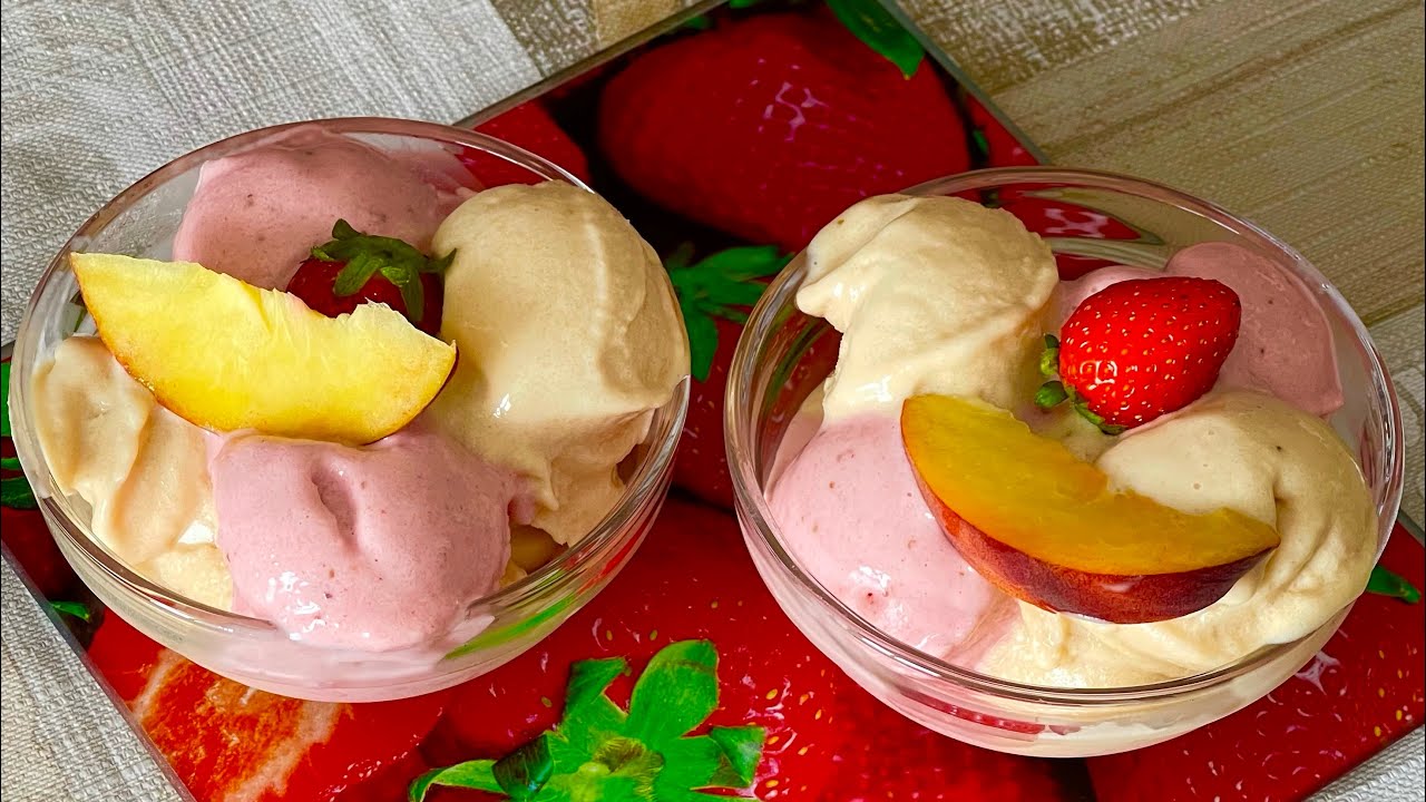 Înghețată de fructe și iaurt rețeta simpla/Gelato alla frutta e yogurt ricetta semplice