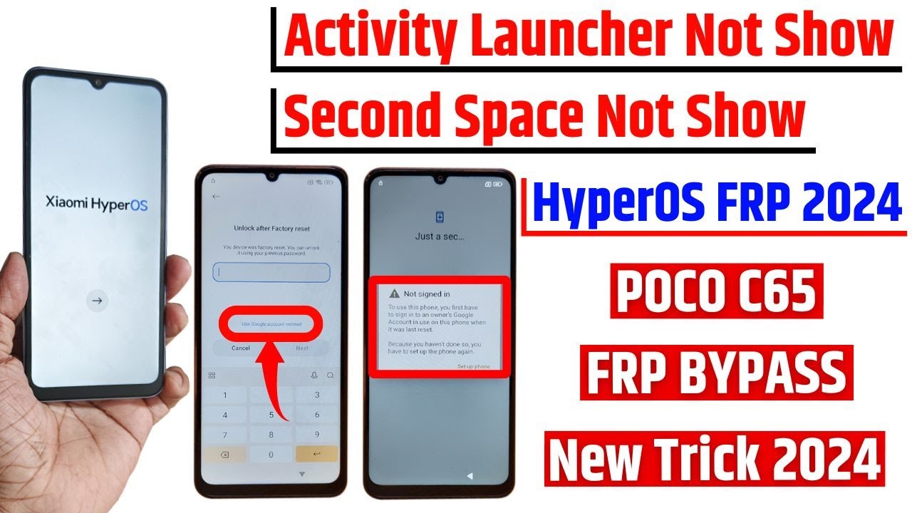 Hyperos - Poco C65 Frp Bypass Hyperos 2024 | Second Space Not Show | Activity Launcher Not Show