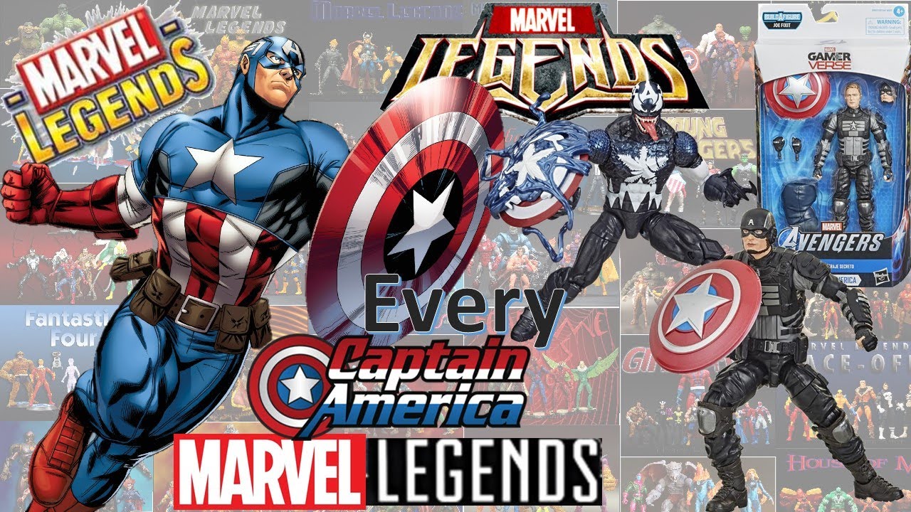 Every Marvel Legends Captain America Toybiz and Hasbro Comparison List Gamerverse Walmart Venomized