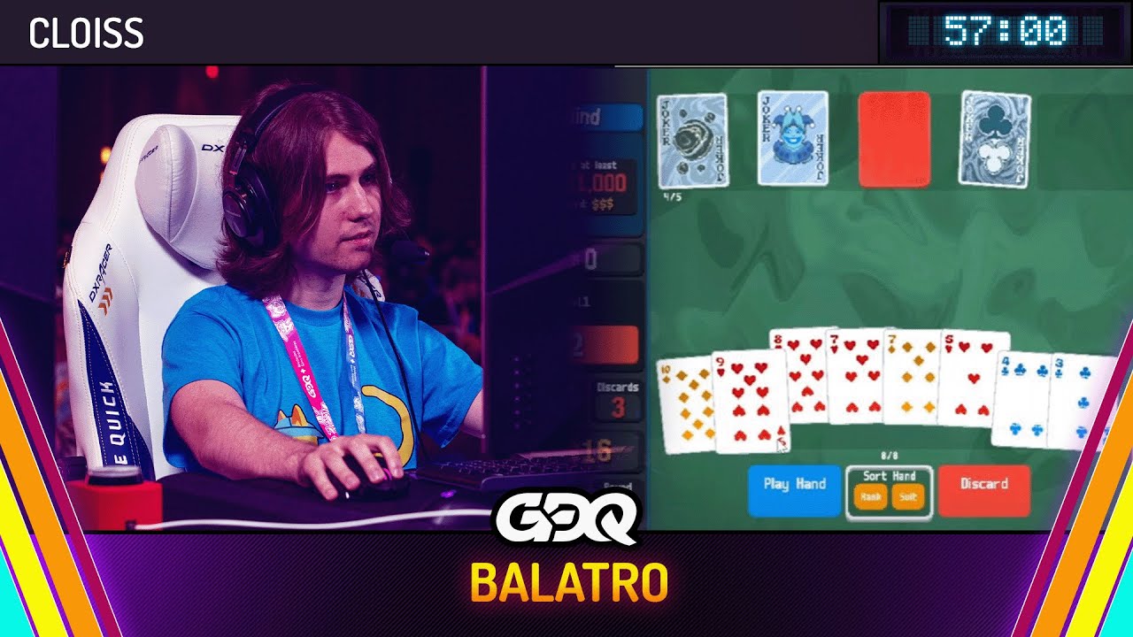 Balatro by cloiss in 57:00 - Summer Games Done Quick 2025
