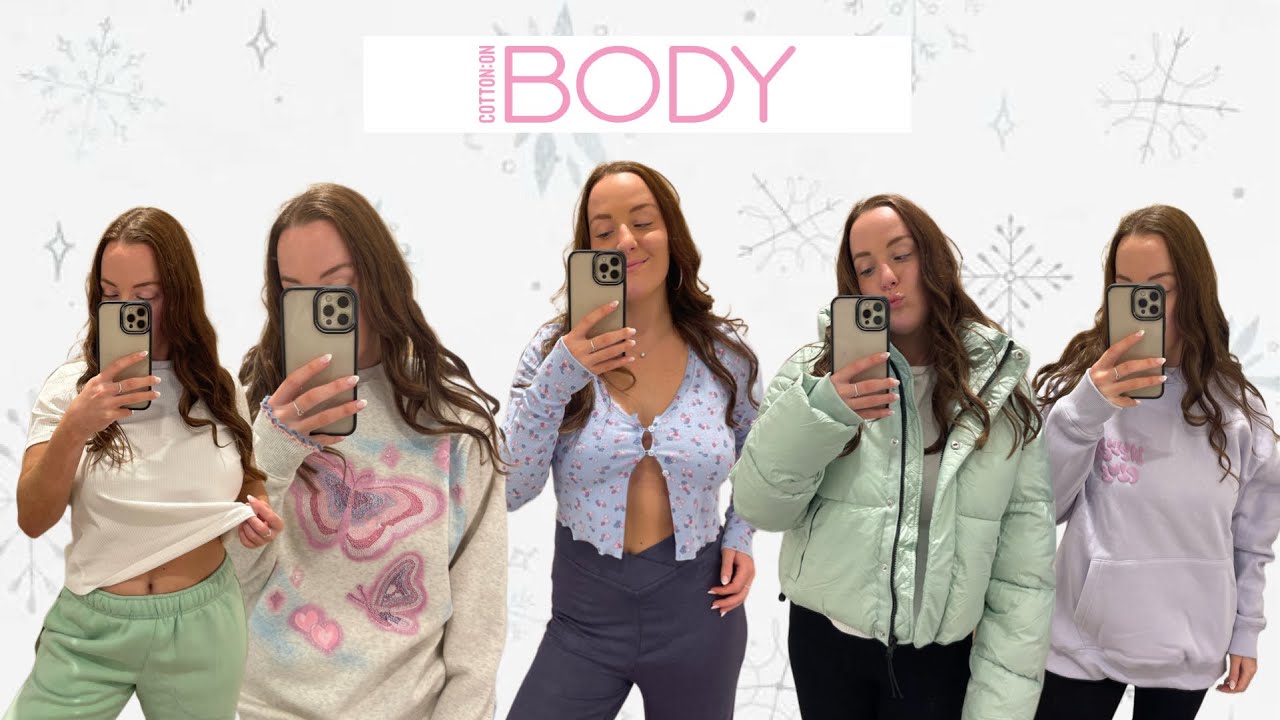 HUGE cotton on body try on haul! winter edition! pjs, loungewear, activewear!